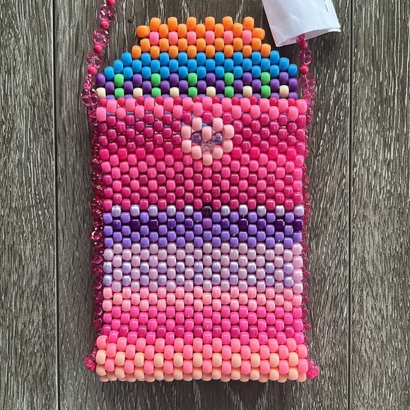 Beaded Handbag ✨ Floral Pattern - Picture 4 of 5